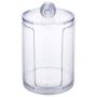 Creative Clear Acrylic Storage Jar Holder Transparent Cotton Swabs Stick Cosmetic Makeup Cotton Pad Jar Makeup Organizer Case,Clear