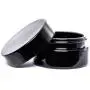 Bocal Noir en Verre 50 ml (1,7 fl oz - Eighth Oz) Style Cosmétique Voyage Hermétique | Récipient de Stockage Noir pour Cosmétiques - Bouchon à Vis Bocal Noir en Verre 50 ml (1,7 fl oz - Eighth Oz) Style Cosmétique Voyage Hermétique | Récipient de Stockage Noir pour Cosmétiques - Bouchon à Vis