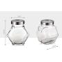 HOUSIYU Sealed Storage Tanks Inclined Glass Snacks Candy Nuts Grain Candy Jars, Suitable for Home Kitchen Bathroom Organization and Storage, 1500ML