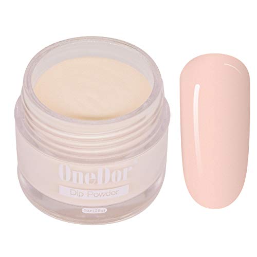 OneDor Nail Dip Dipping Powder – Acrylic Color Pigment Powders Pro Collection System, 1 Oz. (07 - Nude Pink)