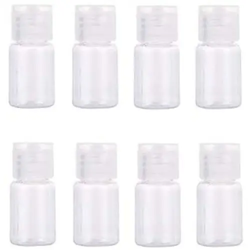 24 Stück 0,17oz/5ml Klare Plastikleere Behälter Auffüllbare Reisebehälter mit Verschluss für Kosmetikproben, Shampoos, Körperlotionen, Cremes, Toner, Ätherische Öle