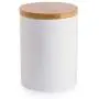 10 fl oz Airtight Ceramic Sugar Bowl with Seal Bamboo Lid, LUCKY GODDNESS Porcelain Sugar Container Food Storage Jar with Label for Coffee, Tea, Kitchen
