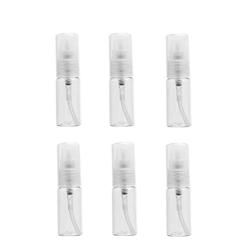 UPSTORE 6PK (15ml/0.5oz) Clear Plastic Empty Bottle with Pump Head Portable Refillable Bottle Makeup Packing Storage Container Jar for Lotion Essence Emulsion Essential Oils