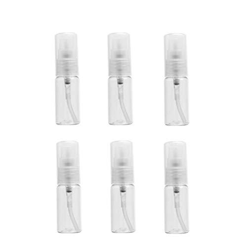 UPSTORE 6PK (15ml/0.5oz) Clear Plastic Empty Bottle with Pump Head Portable Refillable Bottle Makeup Packing Storage Container Jar for Lotion Essence Emulsion Essential Oils