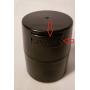 Stash Jar - Air Tight & Smell Proof Container (Black, 4 oz.)