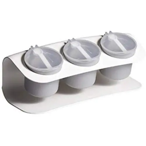 Mini Gewürzbehälter Set – 3-teiliges Set, kreative Küchenbox mit Löffeldeckel und Gewürzbehälter