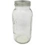 Ball Half Gallon Mason Jars with Storage Lids and Jar Opener - Bundle Pack of 64 oz Wide Mouth Jars, Storage Caps, and Spirit Quest Supplies Large Jar Opener (64oz Wide Mouth - 1 Jar Bundle)