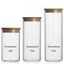 Glass Jar Personalized Food Storage Kitchen Bottles Sealed Cans Large Capacity Candy Tea Box,6.5X8Cm