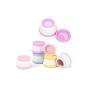 EFAILY 4 PACK Travel Containers Sets, Silicone Cream Jars for toiletries Travel Size Containers with Hard Sealed Lids for Face Hand Body Cream 20ml