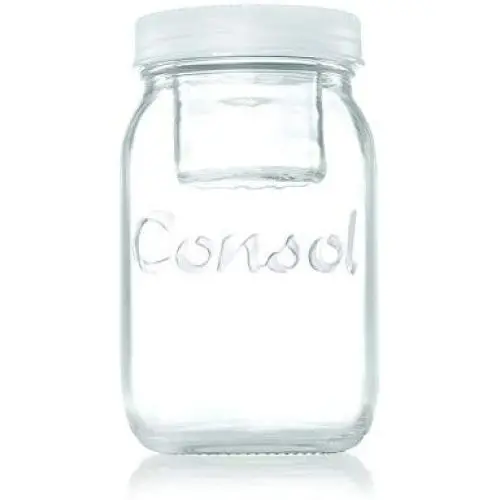 Bocal de Consol dans un Bocal – 2-en-1, Bocal en Verre avec Petit Bocal Intérieur, Rendant le Tout Étanché et Parfait pour le Stockage et les Noms sur le Départ (34oz, Blanc) Bocal de Consol dans un Bocal – 2-en-1, Bocal en Verre avec Petit Bocal Intérieur, Rendant le Tout Étanché et Parfait pour le Stockage et les Noms sur le Départ (34oz, Blanc)