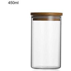 Glass Storage Jar Sealing Food Preservation Tea Kitchen Storage Box Containers with Bamboo Lid