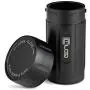 Canniloq ? 120cc Schwarz (Onyx) - Flugzeug-Qualität Aluminium Behälter, geruchs- und geruchsdichter Deckel für Kräuter, Kaffee, Gewürze, Tee und andere Trockenwaren