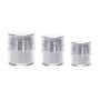 MISAZ 3 Pieces Airless Pump Jars Empty Refillable Cosmetic Containers Lotion Bottle Eye Cream Jars Makeup Sample Vials for Women Girls Beauty Travel Size,15/30/50ML, White