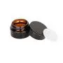 Bouteilles vides en verre ambre NANSHINE 20 pièces pour cosmétiques, Crème pour le visage, Baume à lèvres, Récipients en pot avec doublures intérieures et couvercles noirs (30ml) Bouteilles vides en verre ambre NANSHINE 20 pièces pour cosmétiques, Crème pour le visage, Baume à lèvres, Récipients en pot avec doublures intérieures et couvercles noirs (30ml)