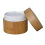 Empty Refillable Environmental Bamboo Cosmetic Face Cream Balm Nail Art Jar Bottle Case with Screw Lid Make Up Storage Sample Container for Beauty Products (15ml/ 0.5oz)
