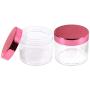Beauticom 2 oz./ 60 Grams/ 60 ML Thick Wall Round Clear Plastic LEAK-PROOF Jars Container with ROSE GOLD Lids for Cosmetic, Lip Balm, Creams, Lotions, Liquids (36 Jars, Rose Gold)