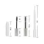 5er Pack 10ml Mascara Flasche mit Eyelash-Bürste und Augenbrauenflasche, Gummistopfen, leere Behälter mit Deckel-Funneln und Transfer-Pipetten Set für Castoröl, DIY Mascara Behälter (Silber)