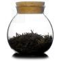 Unihom - Glass Jar, Tea / Coffee / Sugar / Pepper Canister with Cork Lid - (Set of 1, Petrela 400ml)