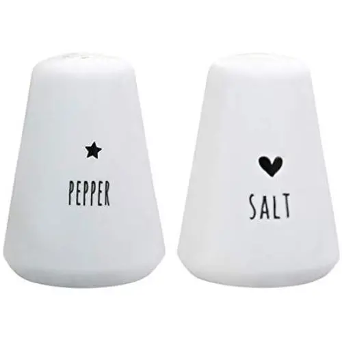 2-Piece Ceramic Spice Jar, Kitchen Hand-Painted Spice Jar Kitchen Accessories, Suitable for Salt And Pepper Spice Storage Jars/White