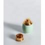 Mini Portable Sealed Goji Cans, Longquan Celadon Ceramic (2.5 oz, Light Green)