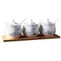 Mini Spice Jars Creative marbled seasoning jar home ceramic seasoning box