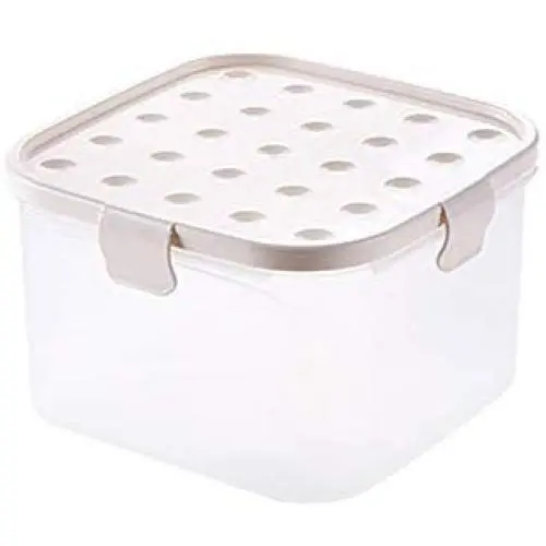 Tree House Square Plastic Storage Boxes, Food canisters with lid Regular Mouth Preserving Jars Sealed Crisper Pack of 2-A Tree House Square Plastic Storage Boxes, Food canisters with lid Regular Mouth Preserving Jars Sealed Crisper Pack of 2-A