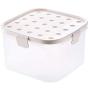 Tree House Square Plastic Storage Boxes, Food canisters with lid Regular Mouth Preserving Jars Sealed Crisper Pack of 2-A