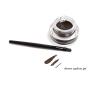 2 in 1 Black and Brown Gel Eyeliner Set Water Proof Smudge Proof, Last for All Day Long, Work Great with Eyebrow, 2 Pieces Eye Makeup Brushes Included