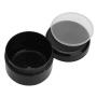 Freebily 10pcs 10ml Plastic Empty Refillable Make-up Cosmetic Jars Face Cream Lip Balm Lotion Storage Container Pot with Inner Liners and Dome Lids Black One Size