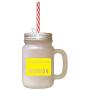 Yellow My Daughter Serves In The Mission Frosted Glass Mason Jar With Straw