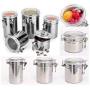Stainless Steel Sealed Cans Coffee Beans Storage Tank Snacks Container Home Kitchen Tool,708Ml 10X10.5Cm