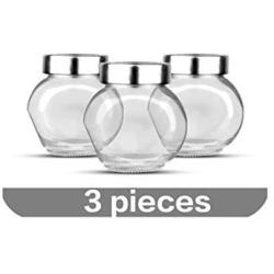 Glass Sealed Cans/Food Storage Jar Spice Teas Beans Candy Preservation Bottle Kitchen Tools About 180Ml,3 Pieces