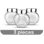 Glass Sealed Cans/Food Storage Jar Spice Teas Beans Candy Preservation Bottle Kitchen Tools About 180Ml,3 Pieces