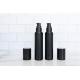 (2 Pack) 50ml Matte Black Airless Pump Bottle Luxury Container - Refillable Cosmetic Dispenser