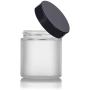 Frosted Clear Glass Straight Sided Jar - 4 oz (6 Pack) + Spatulas