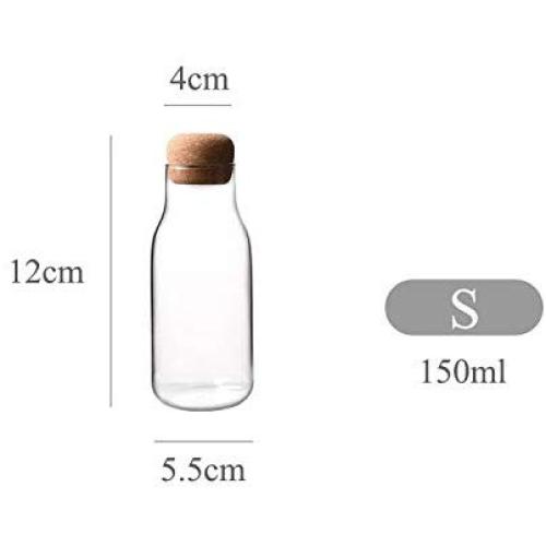 1Pc Glass Jars Food Storage Bottle Heat Resistant Milk Juice Jars Transparent Storage Can Sealed Tea Coffee Home Organization 20,S