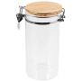 Hemoton Glass Jars With Airtight Lids,Airtight Food Storage Containers with Bamboo Lids - Kitchen Container Loose Tea Coffee Bean Sugar cookies,Keeps Food Fresh & Dry(1420ml)