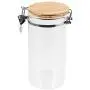 Hemoton Glass Jars With Airtight Lids,Airtight Food Storage Containers with Bamboo Lids - Kitchen Container Loose Tea Coffee Bean Sugar cookies,Keeps Food Fresh & Dry(1420ml)