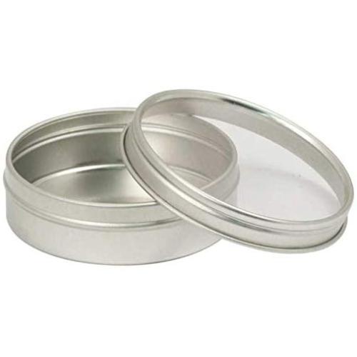 20z Jars with Lid Cans W/slip on Pretty Clear Window Top Shows Off Your Contents 2 Pcs