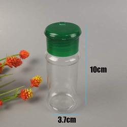 HUAIREN Condiment Bottles Plastic Seasoning Jar Pepper Shaker Salt Can Seasoning Jar Seasoning Jar Storage Jar Barbecue Kitchen Supplies-Green