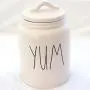 Rae Dunn by Magenta Yum Small Canister | 6.5" Tall x 4" Wide Rae Dunn by Magenta Yum Small Canister | 6.5" Tall x 4" Wide