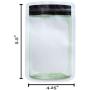 Jar Shape Airtight Seal Bag - Kitchen Organizer Food Storage Reusable and Leakproof Saver Bags ? Pack of 10 seal bags (Black, 4.25&quotx5.5")