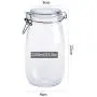 Bocal en Verre Clair avec Couvercle - Récipient de Conservation à Large Bouche pour Biscuits, Thé, Contenant de Rangement Alimentaire (1500 ml / 51 oz) Bocal en Verre Clair avec Couvercle - Récipient de Conservation à Large Bouche pour Biscuits, Thé, Contenant de Rangement Alimentaire (1500 ml / 51 oz)
