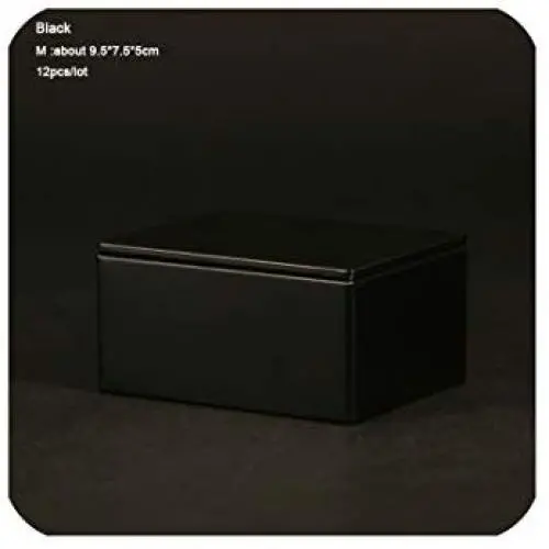 Solid Color Small Iron Boxes 12Pcs/Lot Candy Mini Tin Box Ear Jewelry Storage Jars Portable Tea Sealed Cans Coin Storage Tank,Black M 9.5X7.5X5Cm Solid Color Small Iron Boxes 12Pcs/Lot Candy Mini Tin Box Ear Jewelry Storage Jars Portable Tea Sealed Cans Coin Storage Tank,Black M 9.5X7.5X5Cm