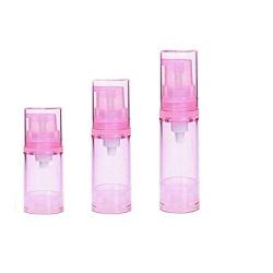 Total 3PCS 5ML +10ML +15ML Empty Refillable Plastic Airless Bottle Vacuum Pump Press Jars Container Vial Case For Cosmetic Make-up Foundations Cream Lotion Liquid Toner Emulsion Sample（Random Color)