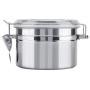 Stainless Steel Sealed Cans Coffee Beans Storage Tank Snacks Container Home Kitchen Tool,708Ml 10X10.5Cm