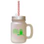 Green Saw An Owl Up On Tree Looked Them He Looked Me Owl Frosted Glass Mason Jar With Straw