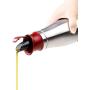 LQQGXLCondiment bottle, jar condiment storage box Oil dispenser olive oil vinegar syrup bottle dispenser stainless steel seasoning tank storage container (Color : A)