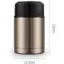 Thermos Food Jar 800ml Thermos Stainless Food Flask,Leakproof Vacuum Insulated Food Containers With Portable Insulation Bag (Color : Pink purple, Size : No-Bag)