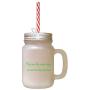 Green Cats Are Like Potato Chips Frosted Glass Mason Jar With Straw